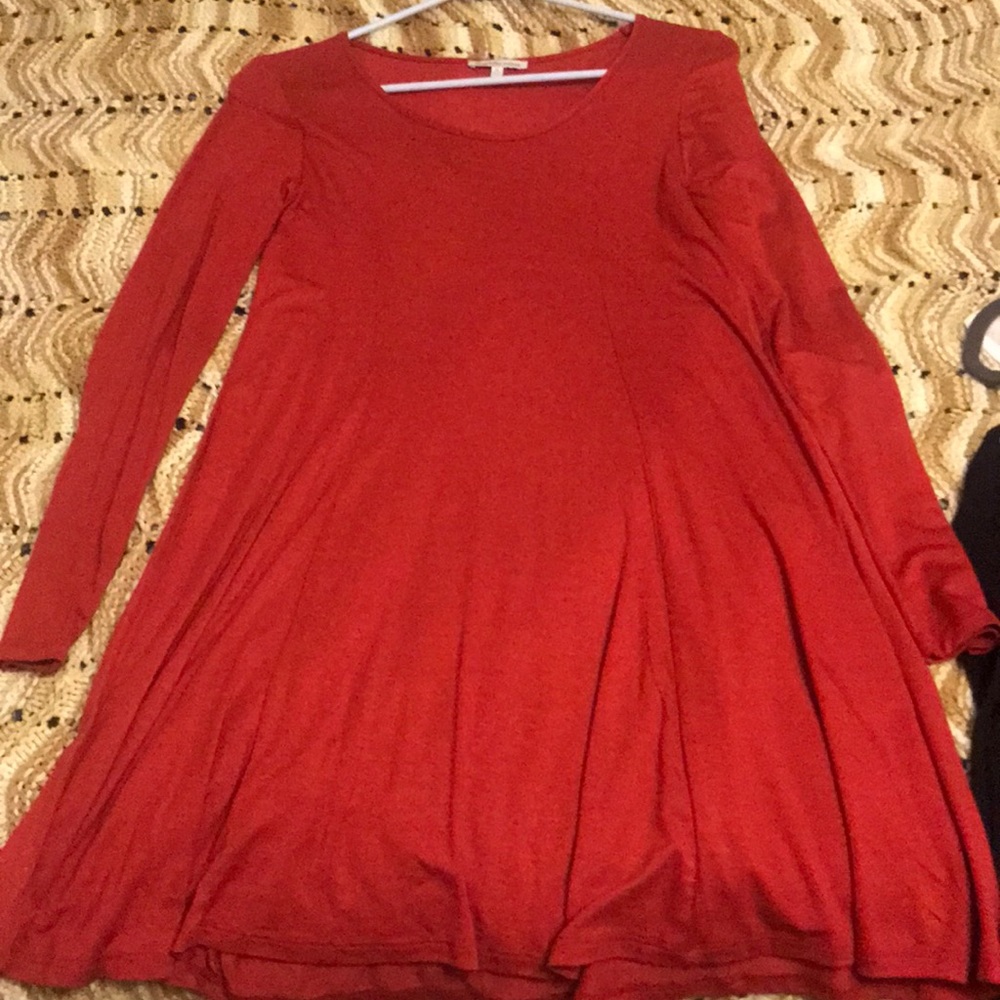 Basic red T-shirt dress